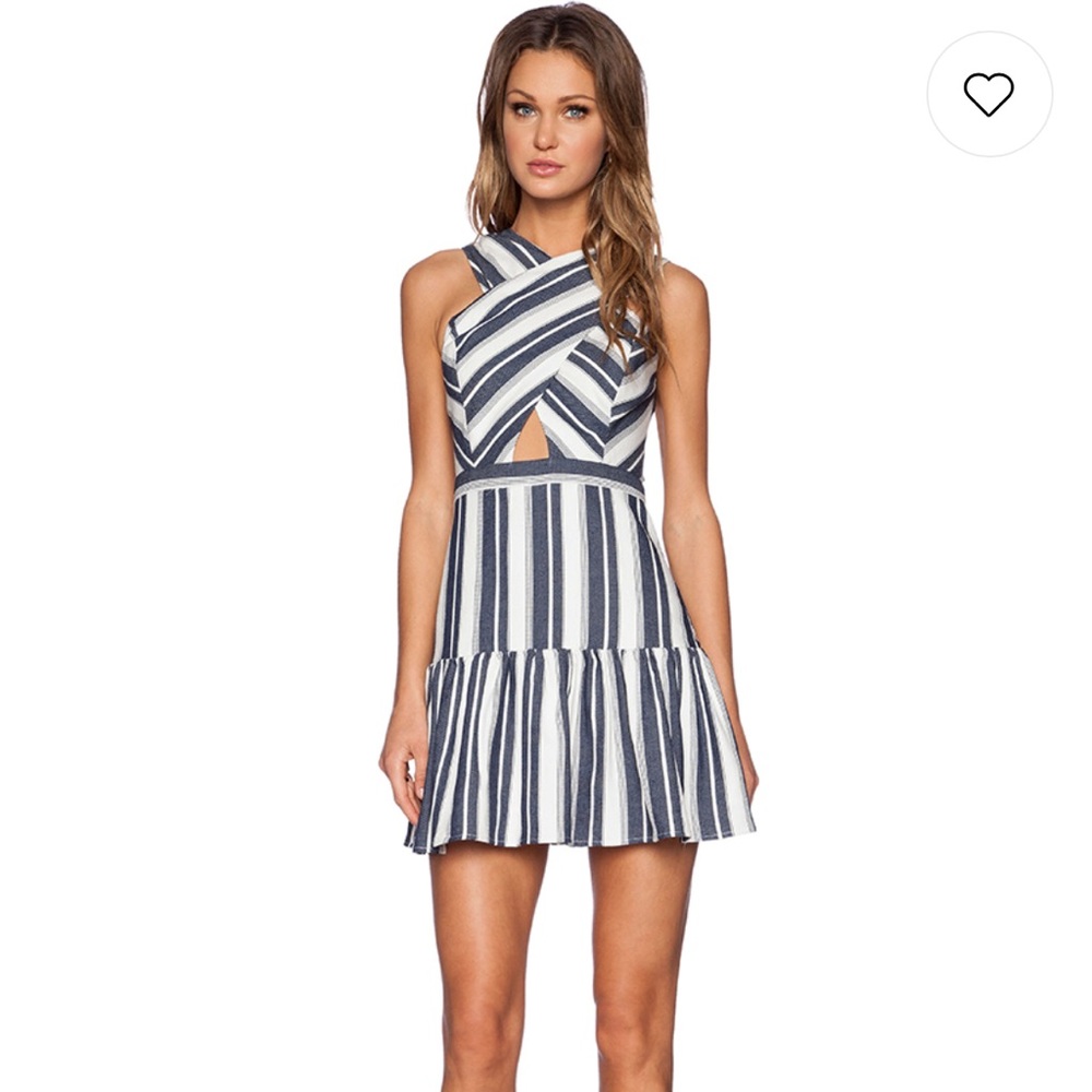 Gorgeous Line & Dot Linen Dress Size XS